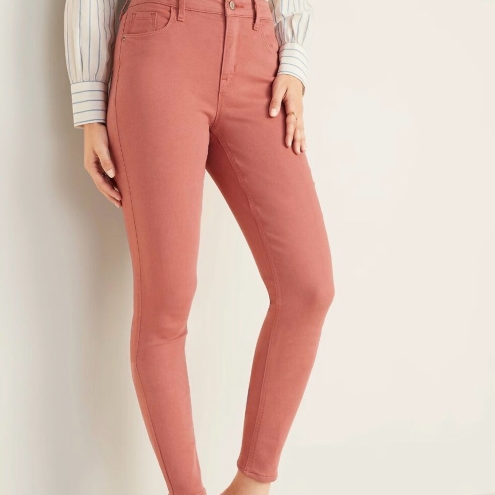 NWOT Old Navy Pink High Rise Skinny Jeans Size 6 Stretch Denim Rockstar Pants